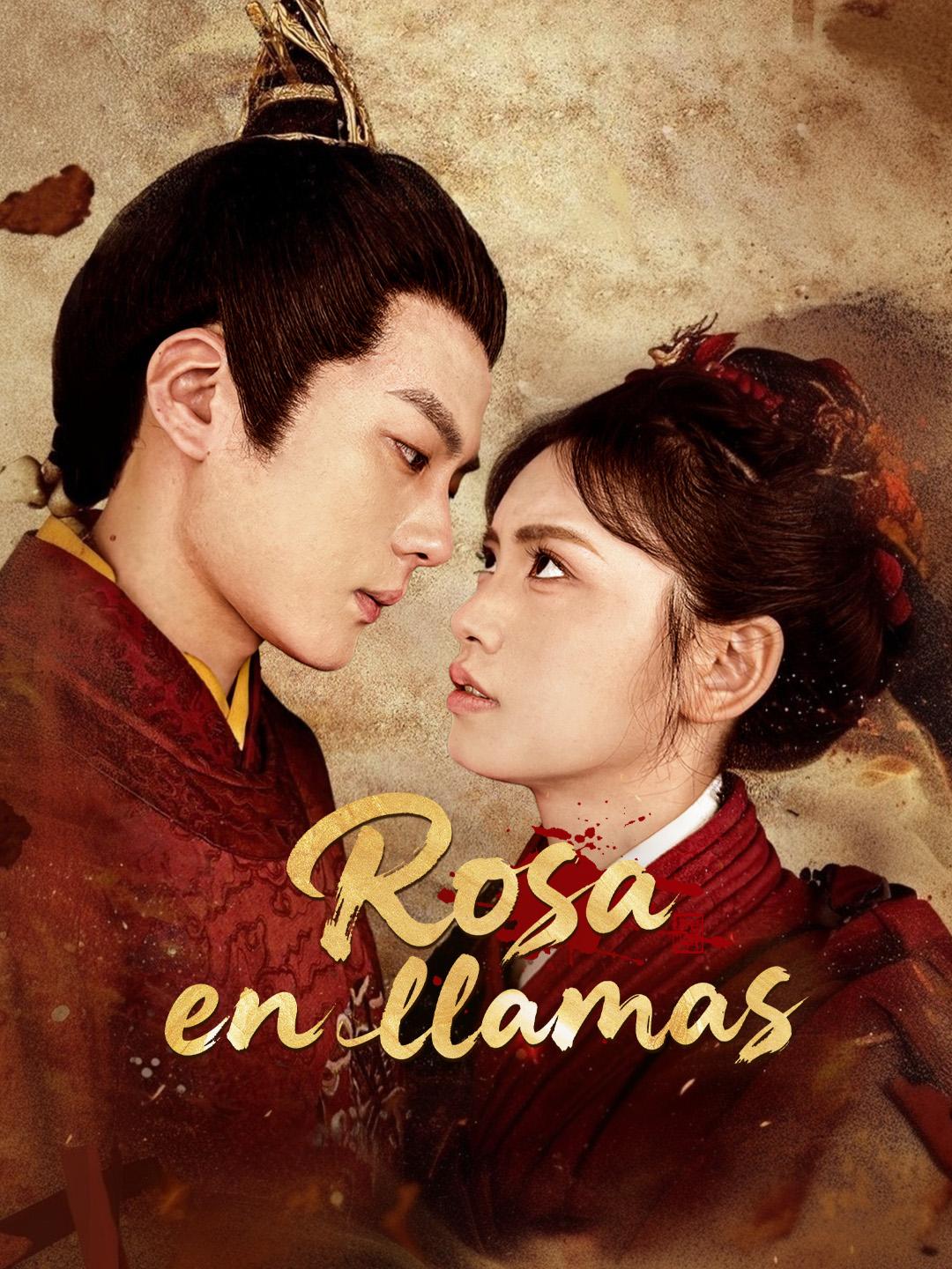 Rosa en llamas